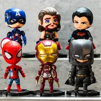 marvel cute doll avengers iron man hand made spider man toy model puppet car ornaments anime car accessories