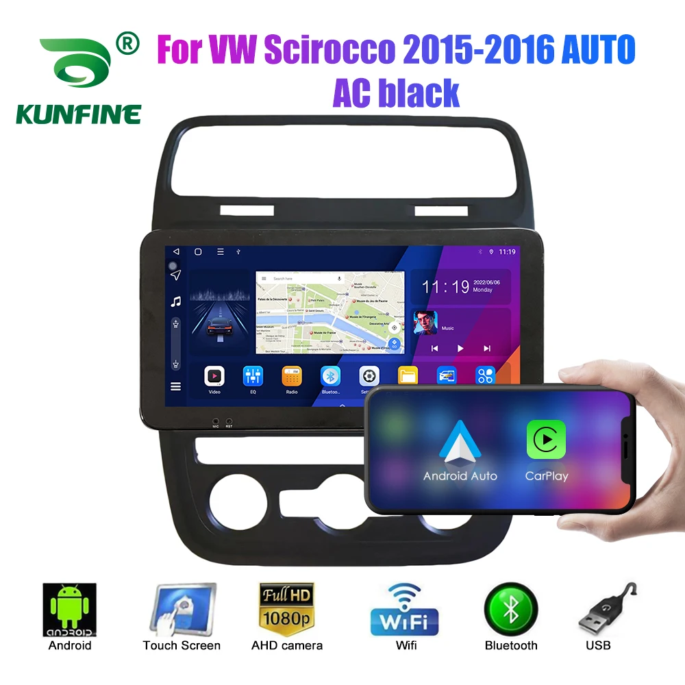 

Автомагнитола 10,33 дюйма для VW Scirocco 15-16 Авто AC черный 2Din Android Восьмиядерный Автомобиль Стерео DVD GPS навигатор плеер QLED экран Carplay