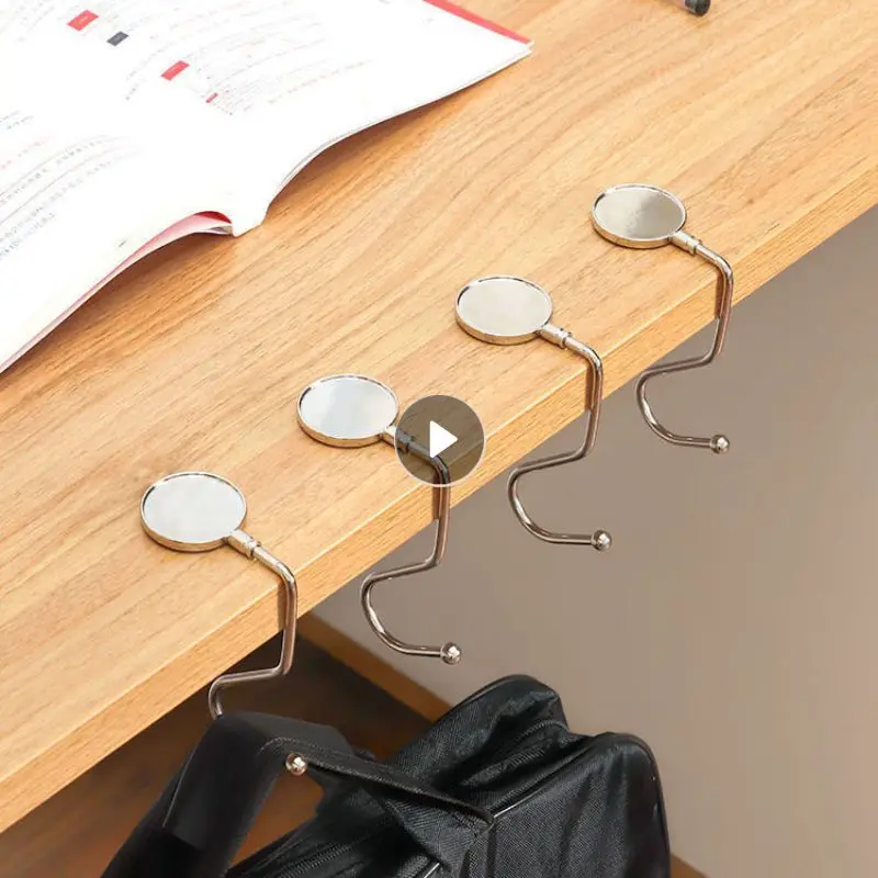 

Table Side Hook Student Foldable Women Handbag Organizer Office Desk Side Hook Folding Bag Hook Hanger Purse Handbag Holders