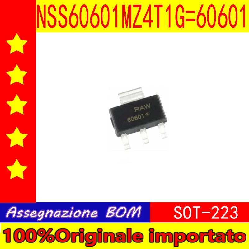 

100% Оригинальный импортный 10 шт./лот NSS60600MZ4T1G 60600 NSS60601MZ4T1G 60601 SOT-223 PNP транзистор 60V 6A