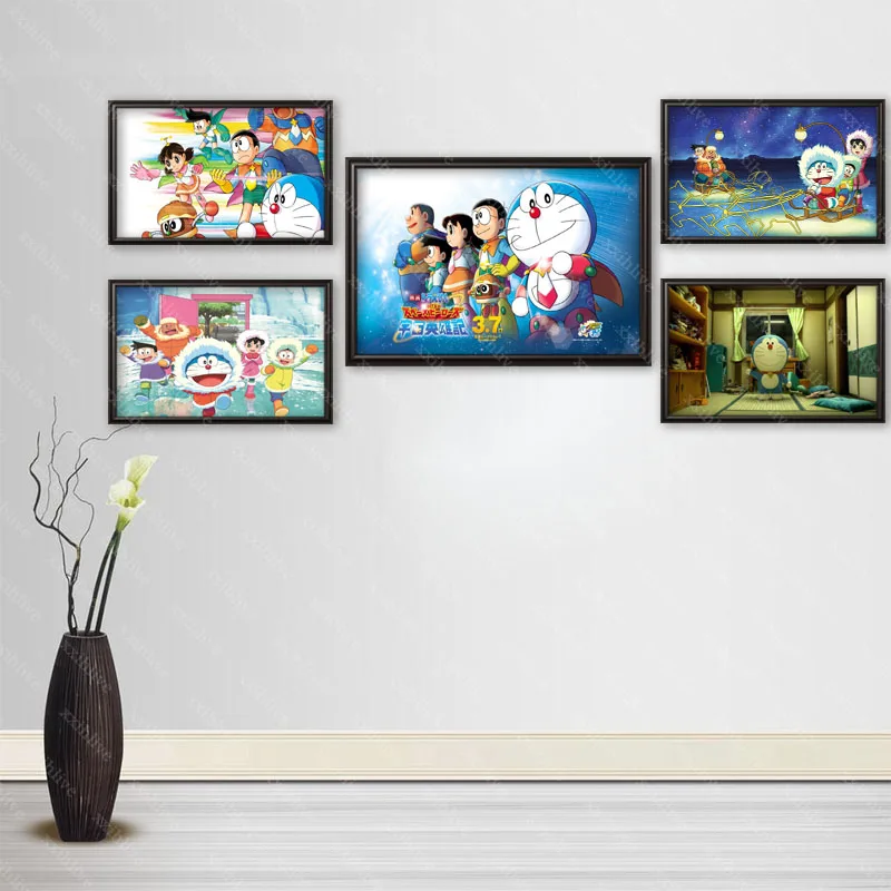 

Classic Japanese Anime Doraemon Posters Wall Art Decor Picture Modern Home Room Decoration Quality Canvas Painting More Size