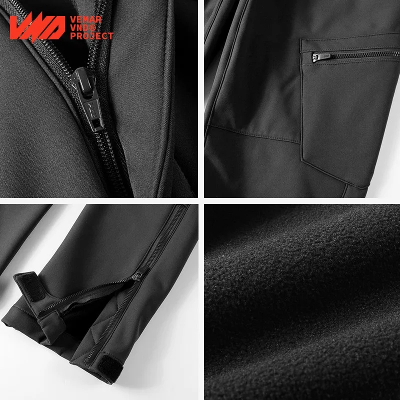VND B-02-2 Winter Motorcycle Riding Pants Built-in CE Protective Thermal Anti-fall Trousers Windproof Men Motocross Pants enlarge