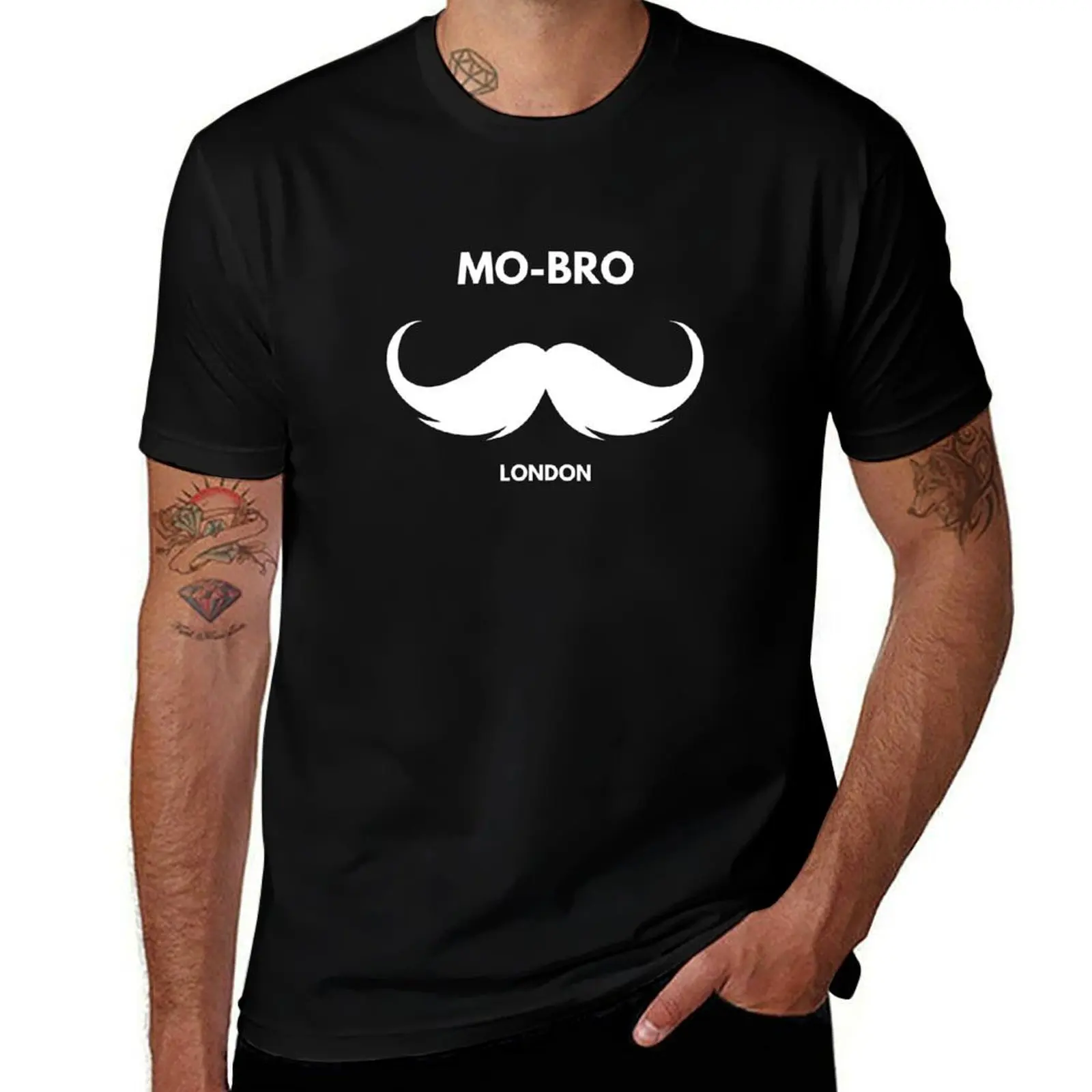 Фото Футболка с принтом в стиле Movember, дизайнерские мужские футболки, футболки для мужчин, белая футболка в упаковке №1