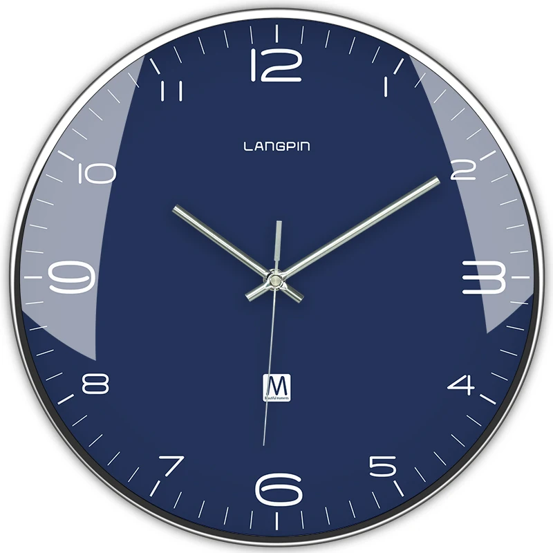 

Large Wall Clock Modern Design Metal Living Room Watch Home Bedroom Office Silent Clocks Kitchen Reloj Cocina Gift Ideas