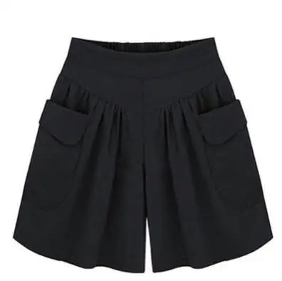 Women Summer Shorts Cotton And Linen Trousers High Waist Ladies Loose beach shorts