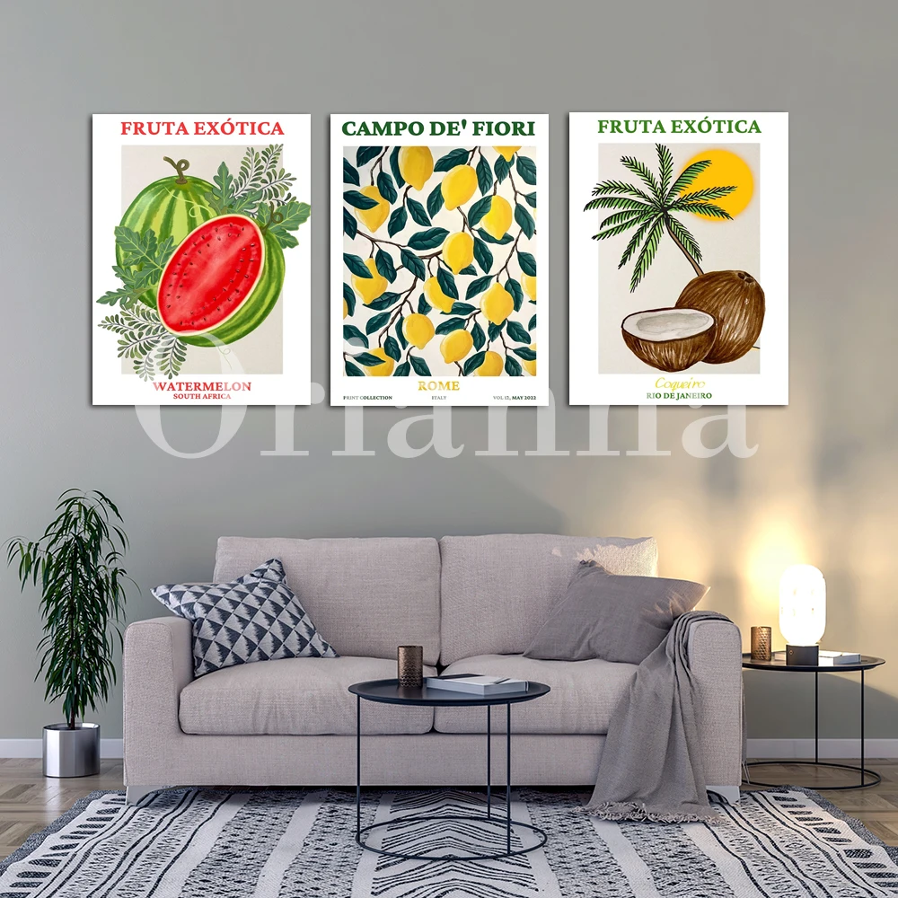 Фруктовый рынок римские лимоны цитрусовый арбуз дуриан питайя кокос папайя лайм