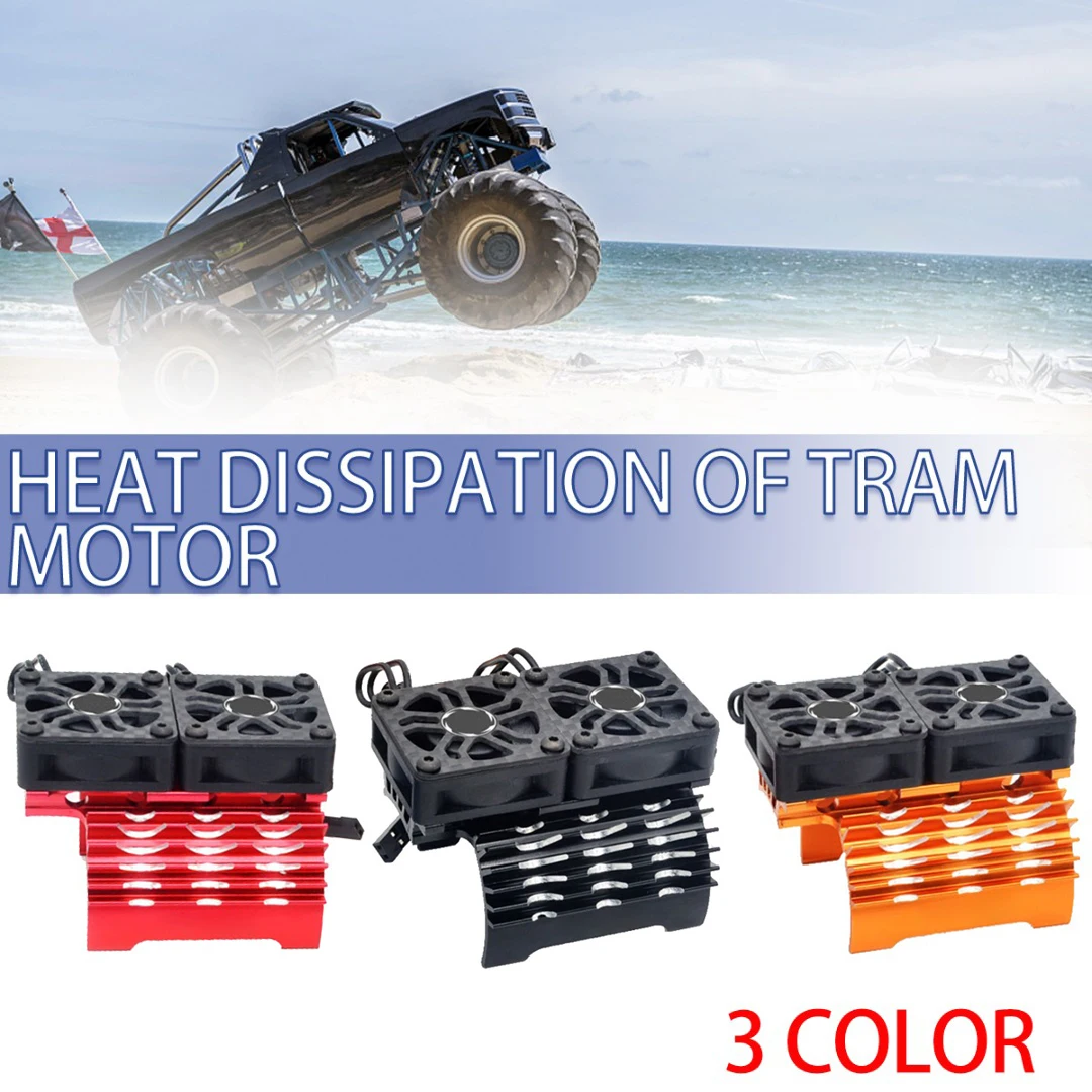

Mayitr 1pc T6 Aluminum RC Car Motor Heatsink High RPM Dual Cooling Fan For Hobbywing Leopard 4268 1/8 1/10 RC Cars