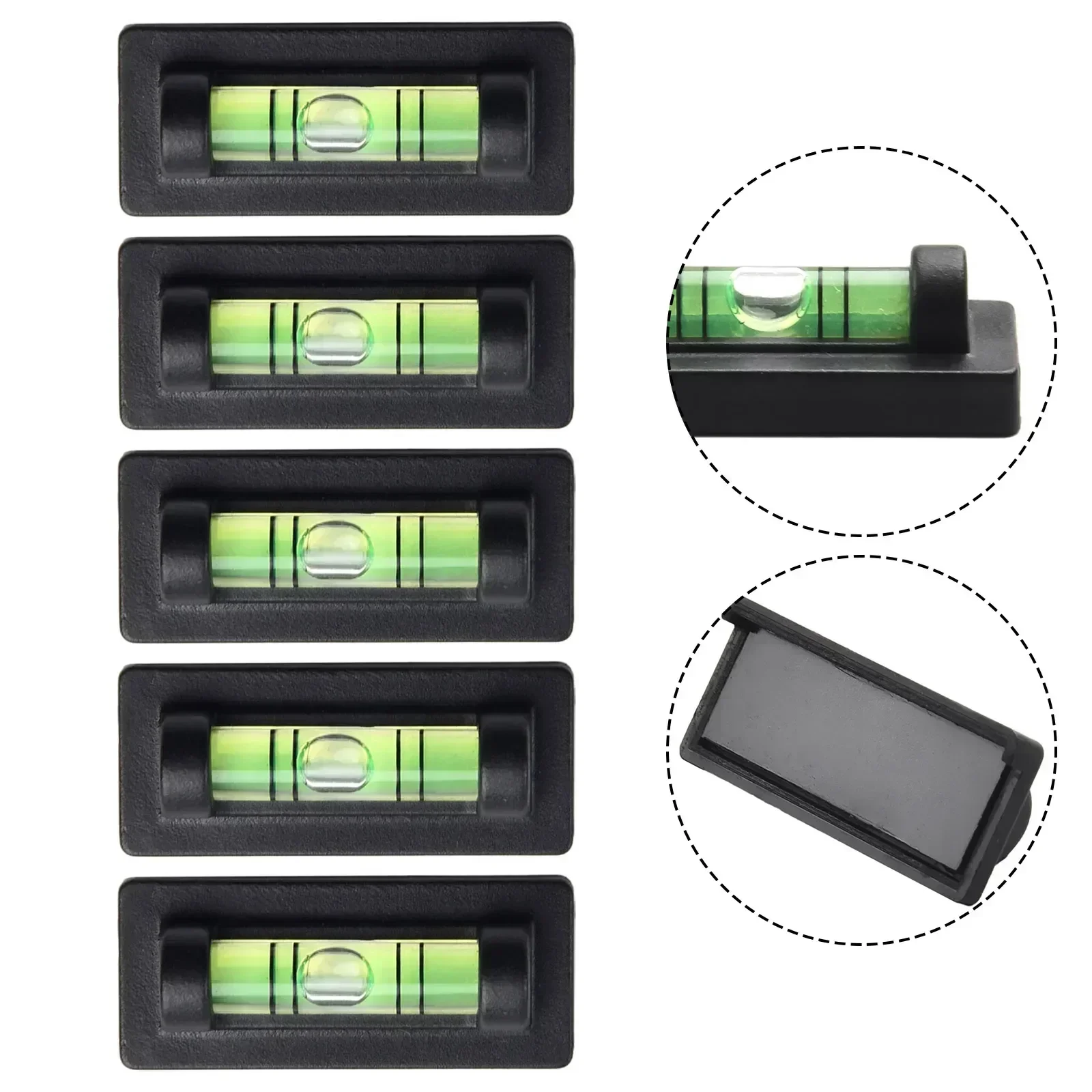 Выравнивающие бусины Пузырьковый уровень Магнитная основа Черные рамки для