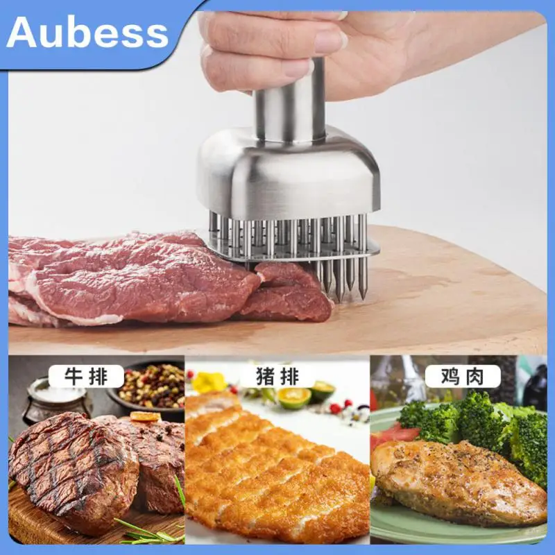 

Professional Quick Meat Tenderizer Portable Hammer Meat Artifact Knocking Hammer Pine Meat Needle 304 Stainless Steel 1pcs