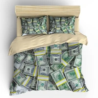 decoration dollar money bedding set high definition print quilt cover for ru au eu king double size market jogo de cama