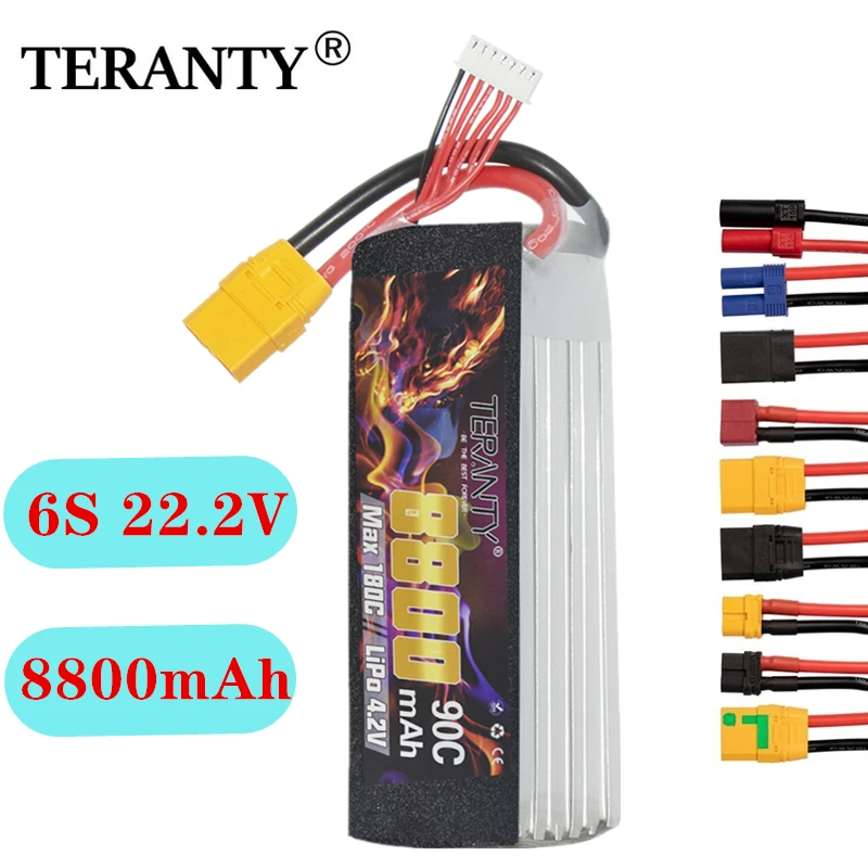 

TERANTY Оригинал 6S 8800mAh 22,2 V 90C Lipo батарея для RC вертолета квадрокоптера FPV гоночный Дрон части 22,2 V батарея