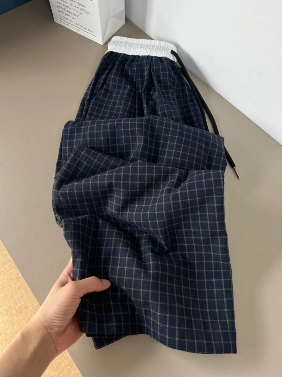 Ленивые и повседневные клетчатые брюки больших размеров действительно это