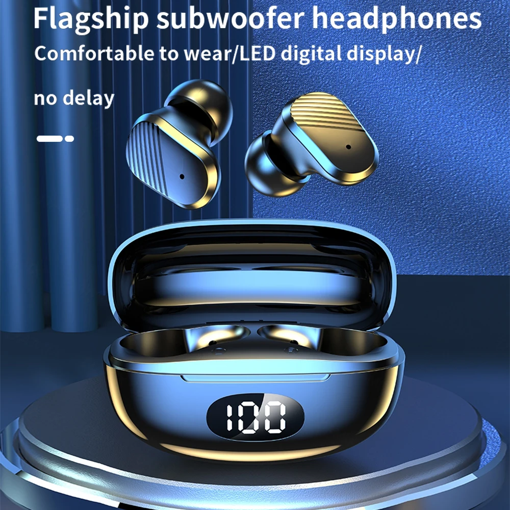 Беспроводные Bluetooth-наушники со светодиодным дисплеем |