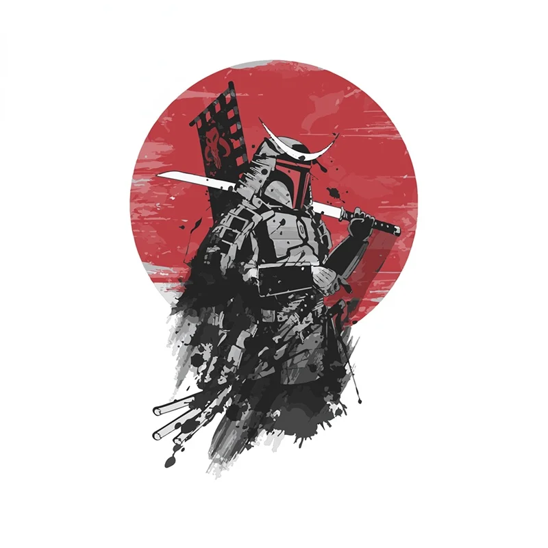 Автомобильная наклейка TT 13 см для самурайского воина, устойчивая к царапинам Солнцезащитная декоративная наклейка для кемпера, окна, граффити