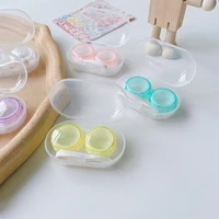 mini contact lens case pocket portable easy carry make up beauty pupil storage lenses box clear container travel kit simple
