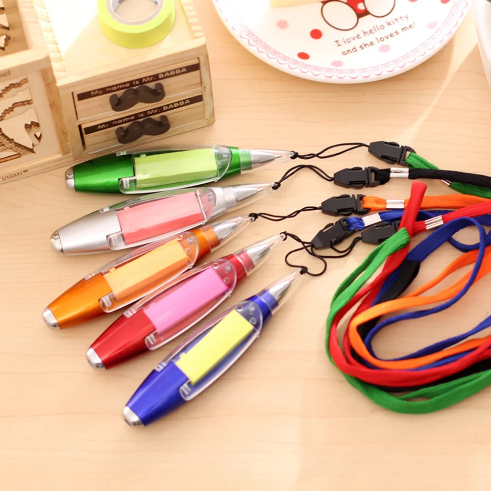 

4pcs Key Chain Pen Office Stationery Supplies Ballpoint Notes Pen Office Ballpoint Pen Cartoon Fountain Pen Ink