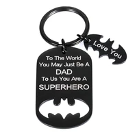 fathers day gifts dad birthday keychain for daddy step dad to be husband from daughter son wife kids i love you key ring pendant