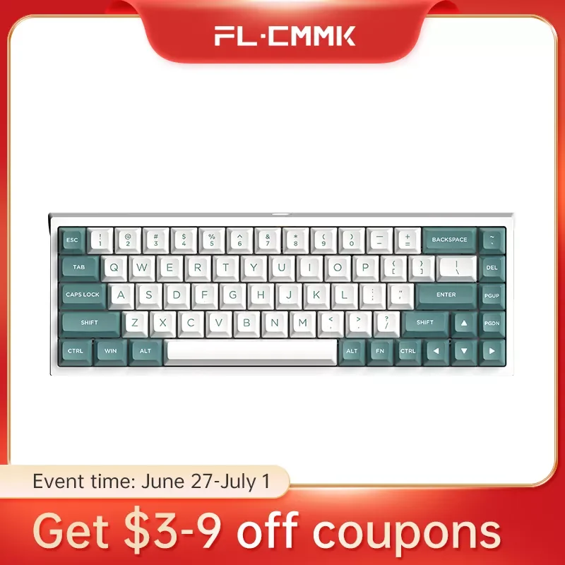 

FL·ESPORTS FL680 Three-Mode Mechanical Keyboard 68 Keys RGB Hot-Swappable 2.4G Wireless Bluetooth Wired Win/Mac/iPad