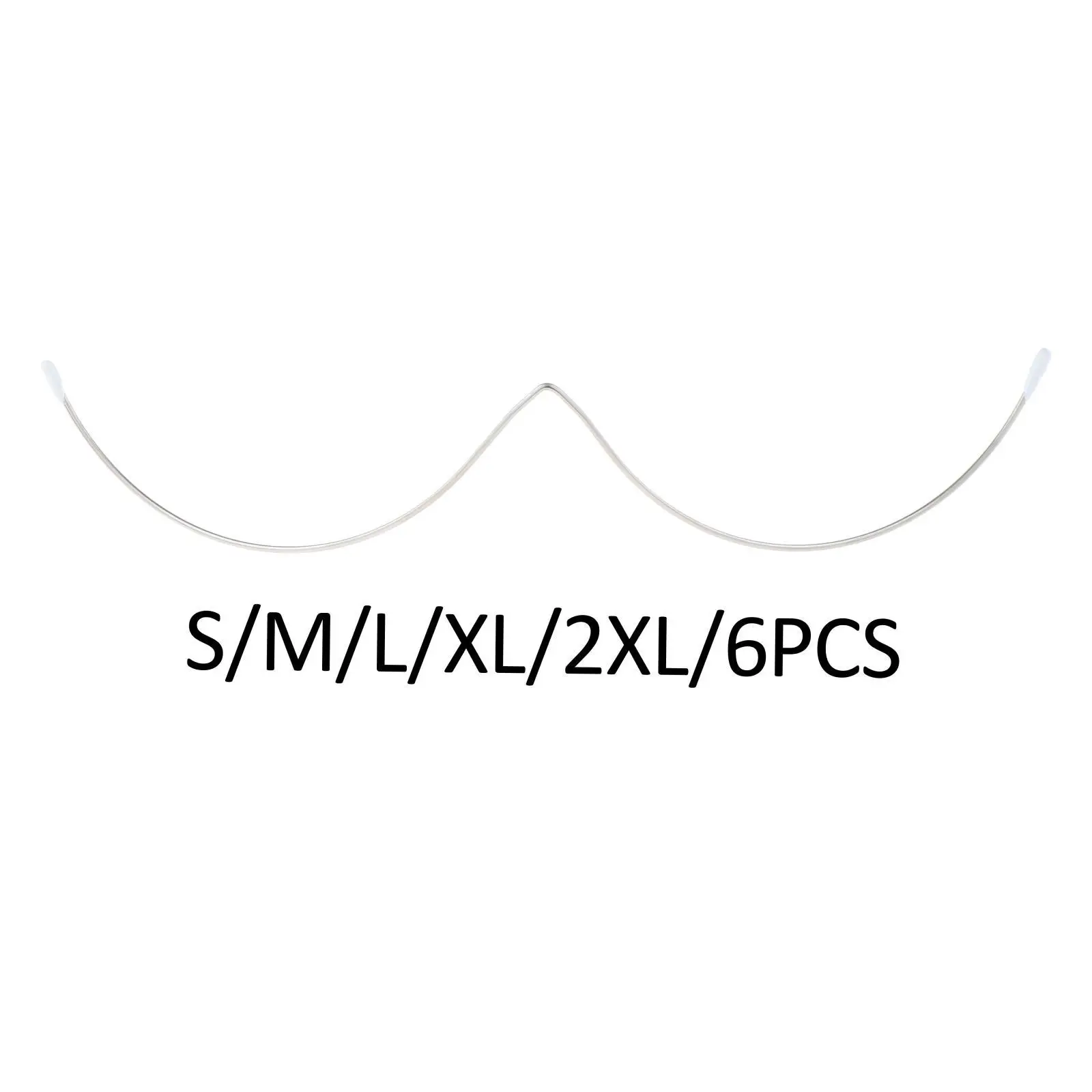 

6x W Shaped Underwire Replacement Repair Stainless Steel Wire for Bra Making Bustier DIY Accessory