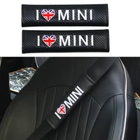 car seat belt cover carbon fiber shoulder protector pad for mini cooper s r55 r57 r60 r52 f54 f60 countryman clubman cabrio