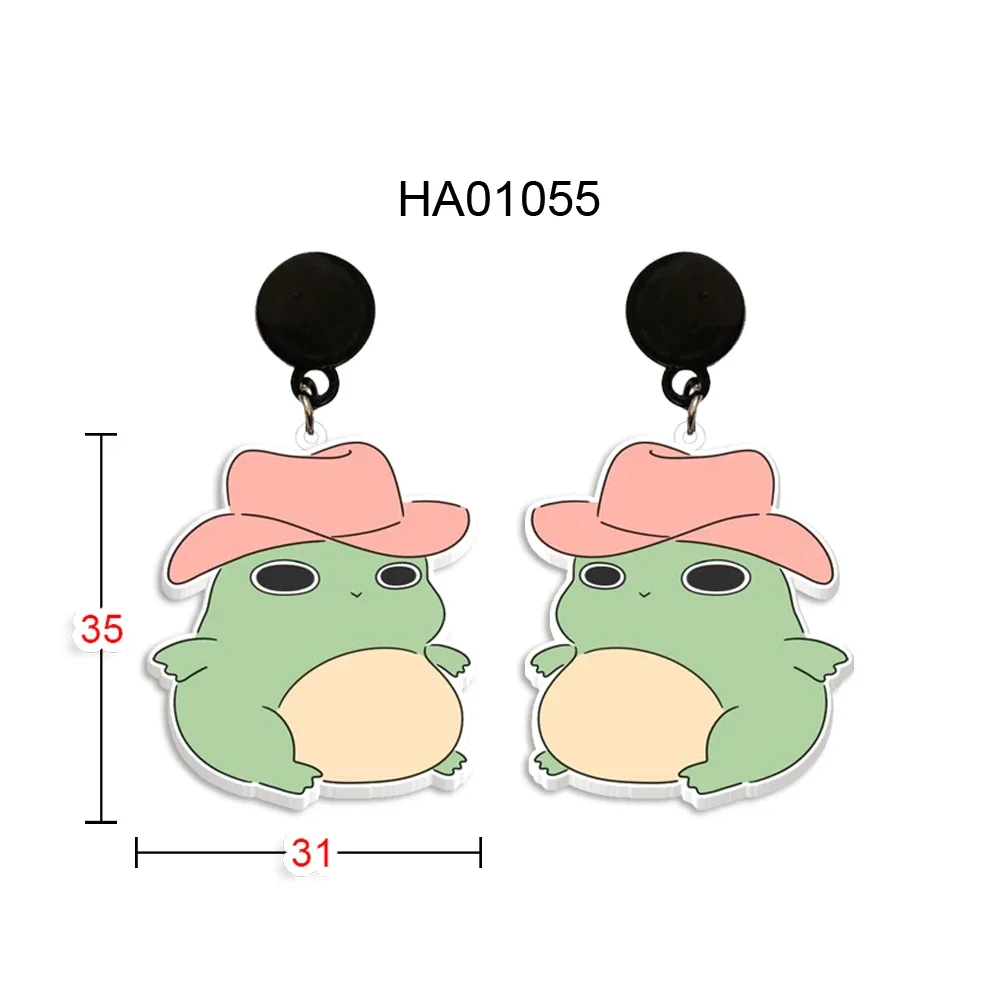Милые женские черные серьги-гвоздики в виде лягушки очаровательные подарочные