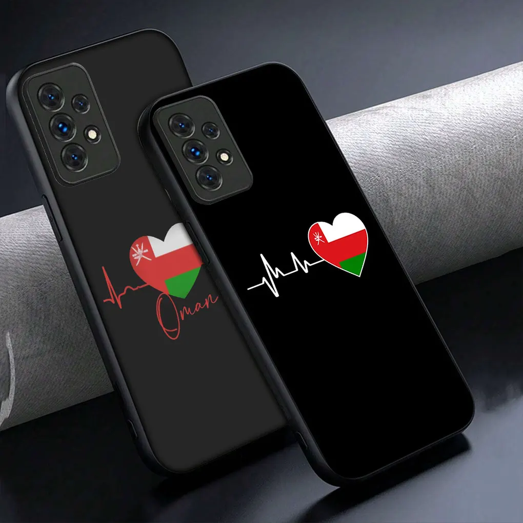 Эмблема Омана Флаг Карта для Samsung Galaxy A55 A56 A25 A26 A36 A34 A54 S20 S21 S24 FE S25 A12 A14 A33 A53 Чехол
