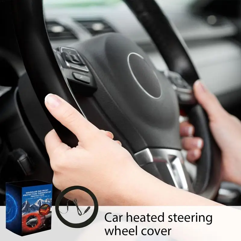 

Auto Steering Wheel Heater Hand Warmer Heated Steering Wheel Cover Steering Wheel Cover Protector Warmer Plug-in Car Accessories