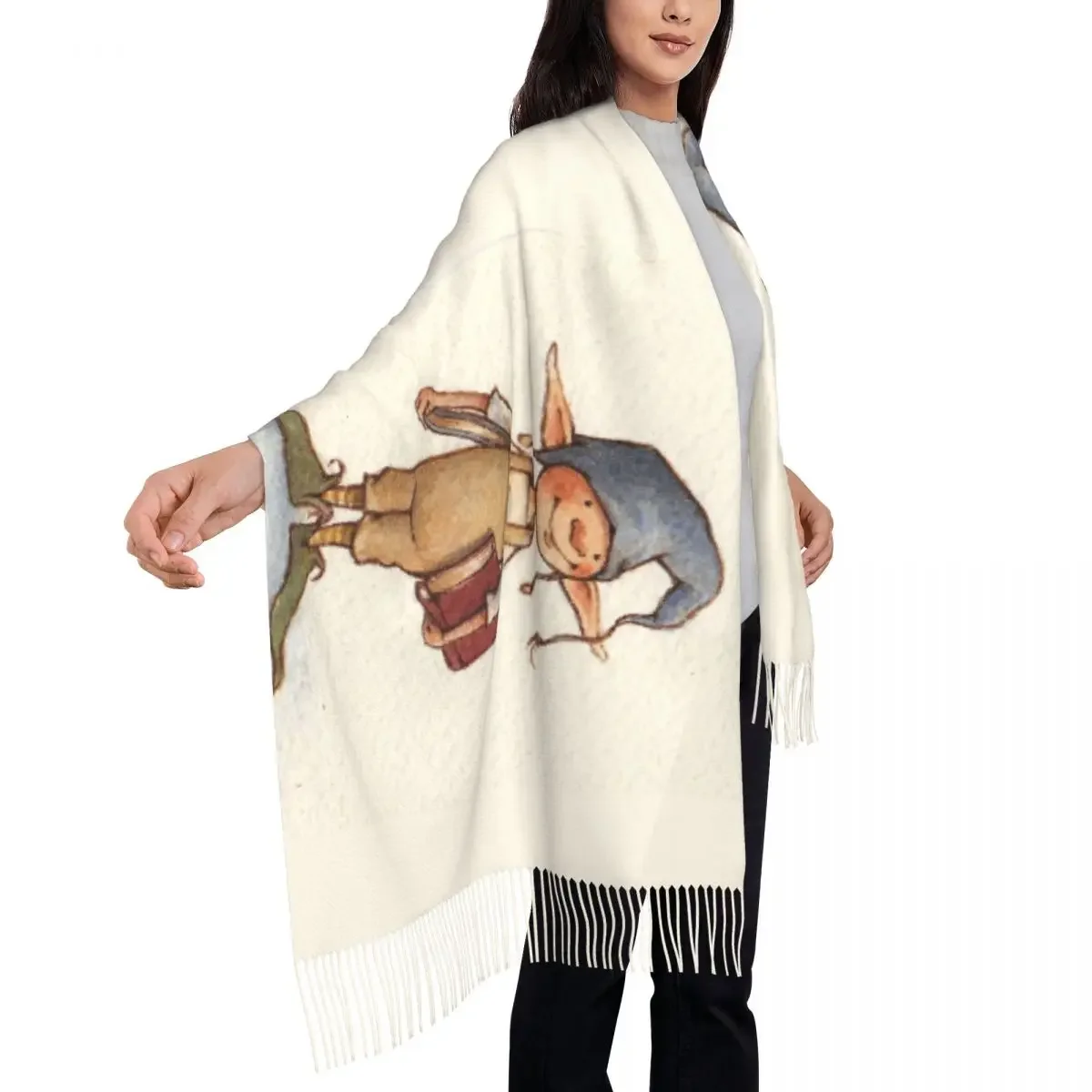 Женский шарф теплые мягкие эльфы и феи головные уборы шарфы с кисточкой милый