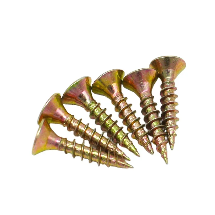 TORNILLO Head AVELLANA желтый цинковый двойной винт с потайной головкой из древесной плиты