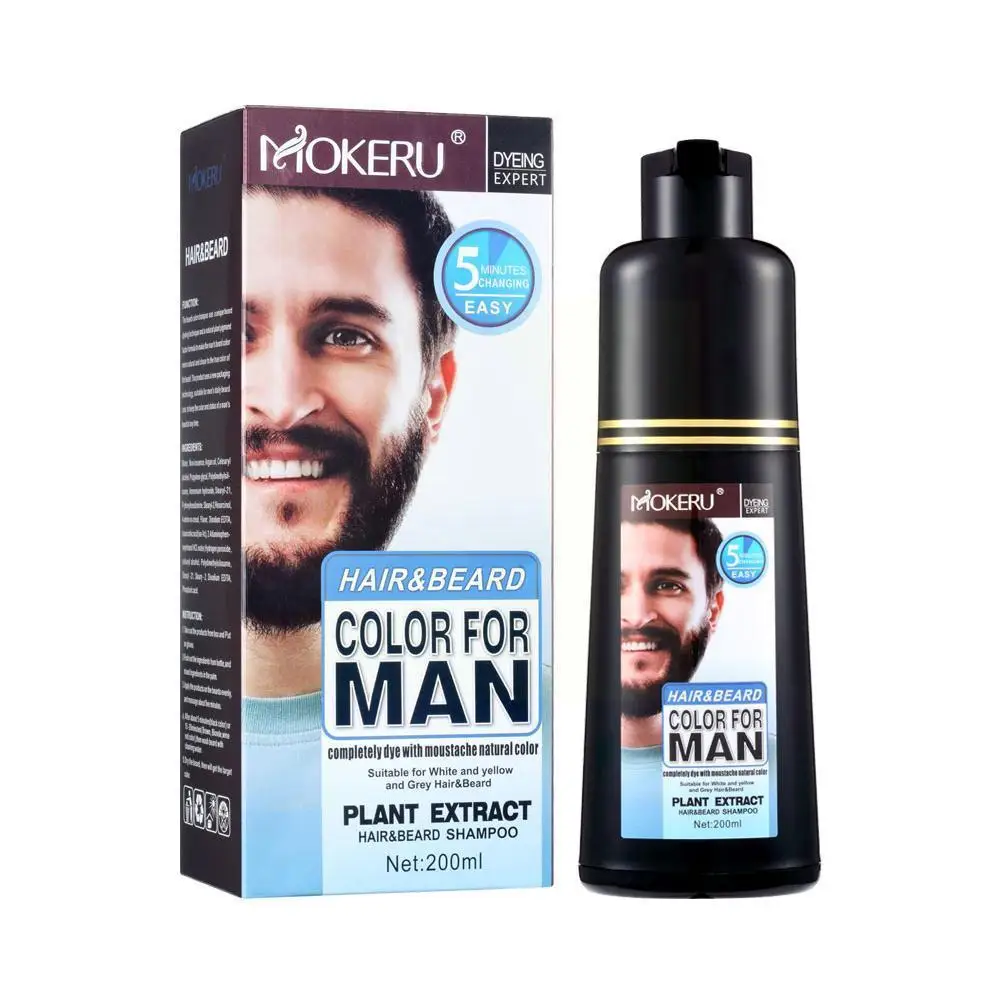 Ing Hair Natural Black Beard Care Dye Wax Fast Color Long Lasting For Men Tint Cream M5s6