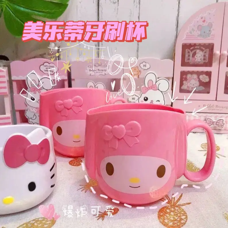 

Милая мультяшная чашка Sanrio для полоскания рта, чашка для питья, детская чашка для чистки зубов MyMelody, подарок для ребенка на день рождения