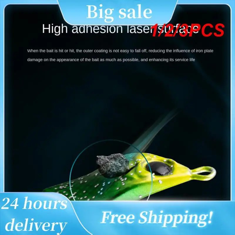 

1/2/3PCS Bionic Iron Plate Bait Mini Goods For Fishing Simulation Shape Microarticle 3d Color Eyes Fishing Accessories Fake Bait
