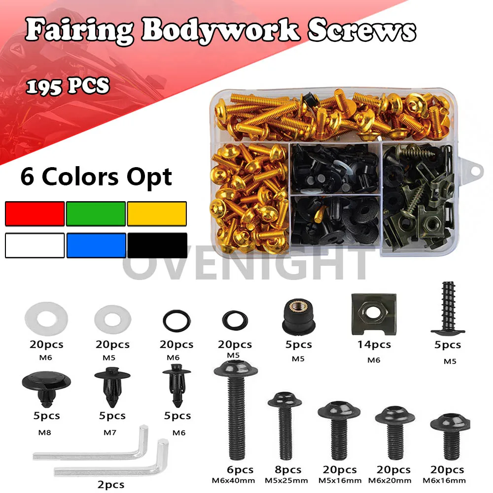 195 шт. зажимы для мотоциклов Honda XLV600 XLV650 XLV700 TRANSALP XLV 600 700 FMX NX XRV 650 XRV650 T