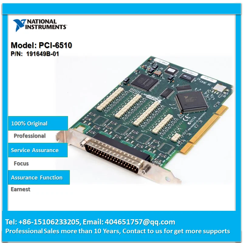 

NI PCI-6510 191649B-01 Low-Cost Industrial Digital I/O Module