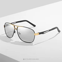 al mg alloy classic photochromic grey sun glasses polarized mirror sunglasses custom made myopia minus prescription lens 1to 6