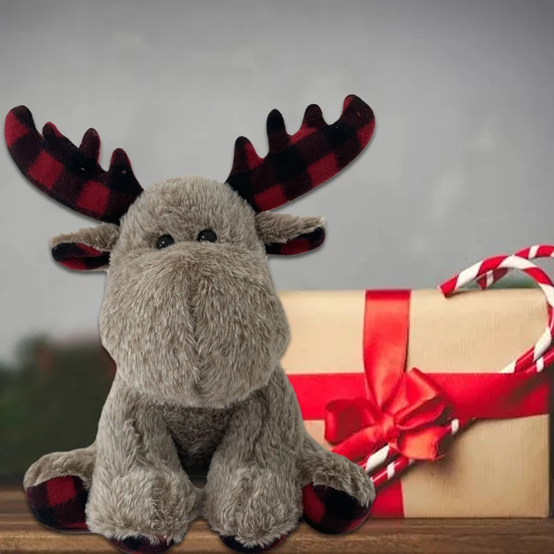 

30 см плюшевая игрушка Рождественская клетчатая плюшевая кукла в форме оленя милая мягкая игрушка хороший подарок для детей и взрослых модная Горячая Распродажа