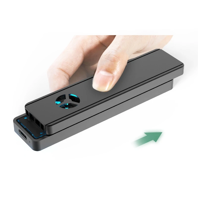M.2 SSD Box NVME NGFF to USB3.1 Mobile Type-C with Fan and RGB Light for 2230 2242 2260 2280 |