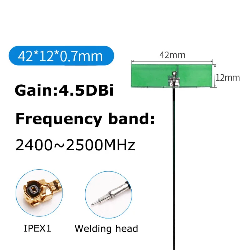 

Встроенная антенна PCB 2,4 ГГц, 2400 дБи, с высоким коэффициентом усиления, 2 шт., 2500 ~ МГц, всенаправленная ZigBee, bluetooth Wi-Fi модульная антенна