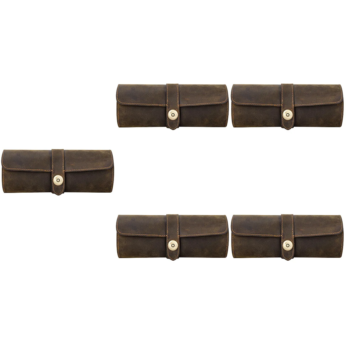 

5 Count Retro Watches Men Bag Organizer Women Mens Organizers Storage Jewelry 18.5X7.8CM Roll Coffee Cases Travel