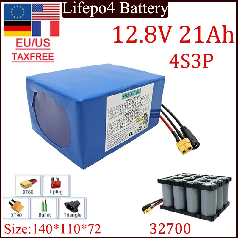 Аккумулятор Lifepo4 4S3P-32700 12 8 В 21 а