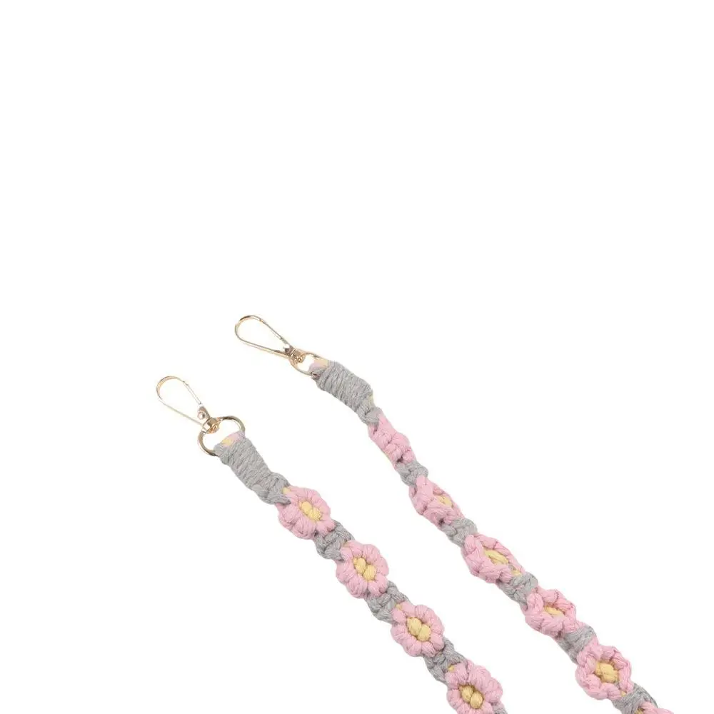 Брелок ручной работы с цветком ромашки макраме милый брелок в стиле бохо