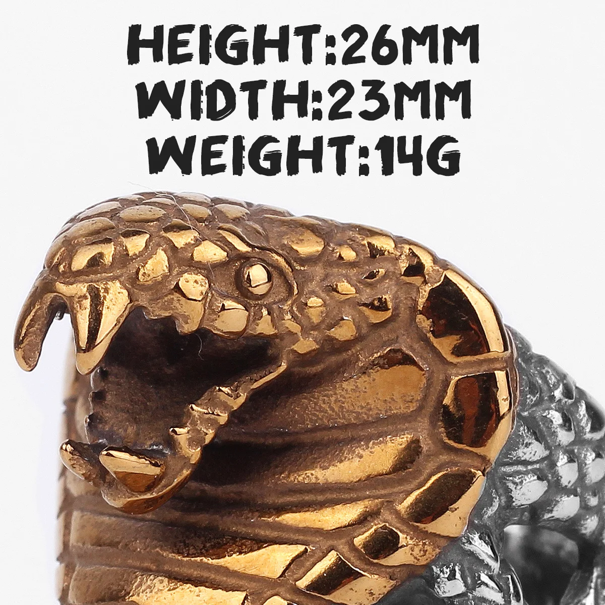 Кольца мужские из нержавеющей стали в стиле Кобра змея животное панк рок для