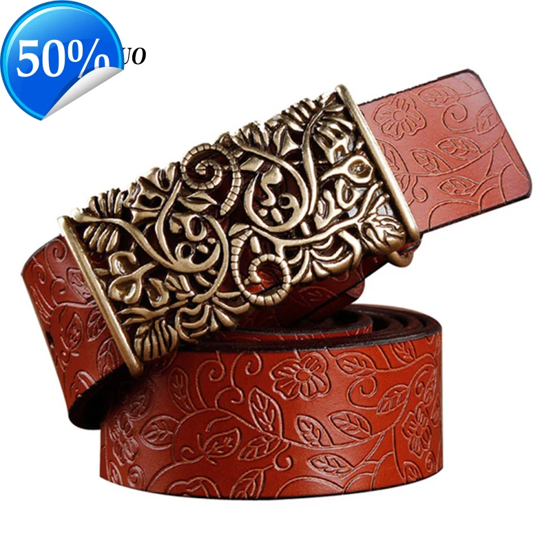 New ceinture female belt hand real leather women strap needle buckle casual style luxury female casual women belts