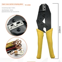 crimping tool ratcheting wire crimper tool and interchangeable dies for heat shrink connectors non insulated ferrule termi