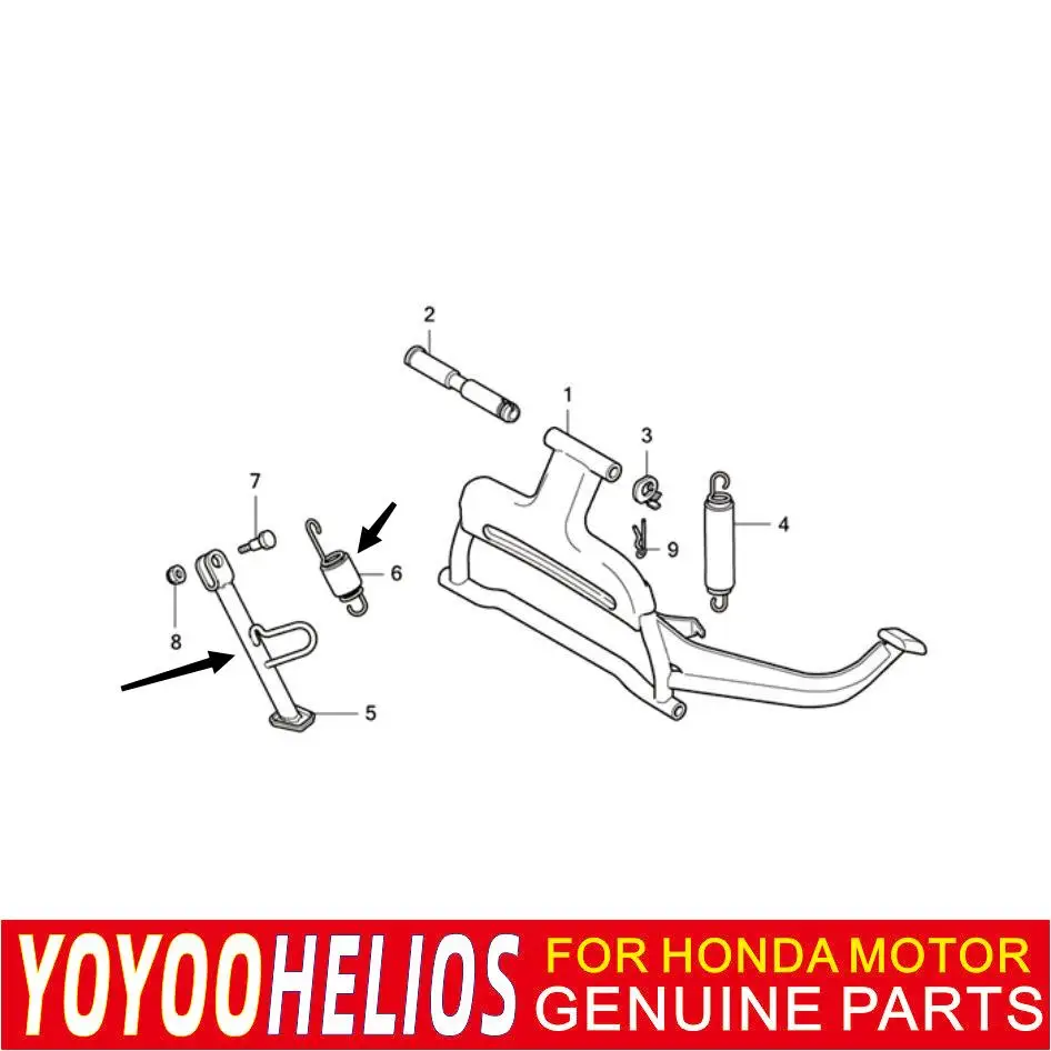 YOYOOHELIOS MotorcycleELTTE LEAD110 Боковая поддержка для скутера Honda профессиональные запасные