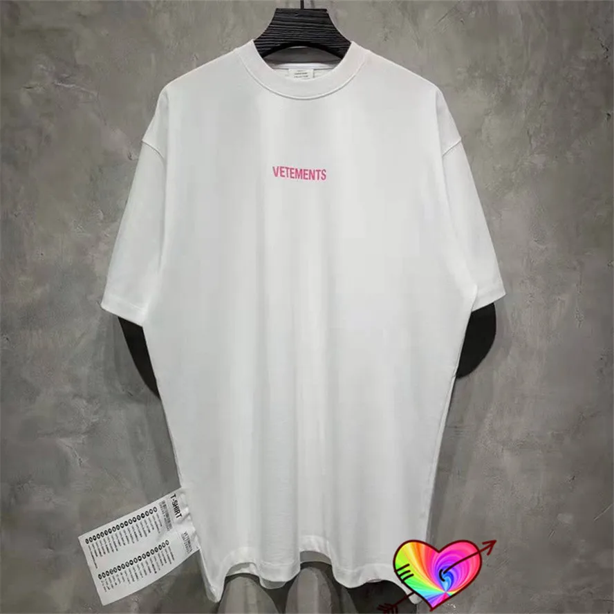 

Washed Vetements Label T Shirt 2022 Men Women 1:1 High Quality Back Tonal Logo Embroidered Vetements Tee VTM Tops Short Sleeve