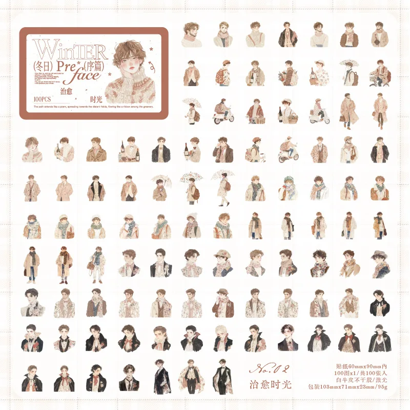 

Набор наклеек Amengguo для скрапбукинга 100 шт.