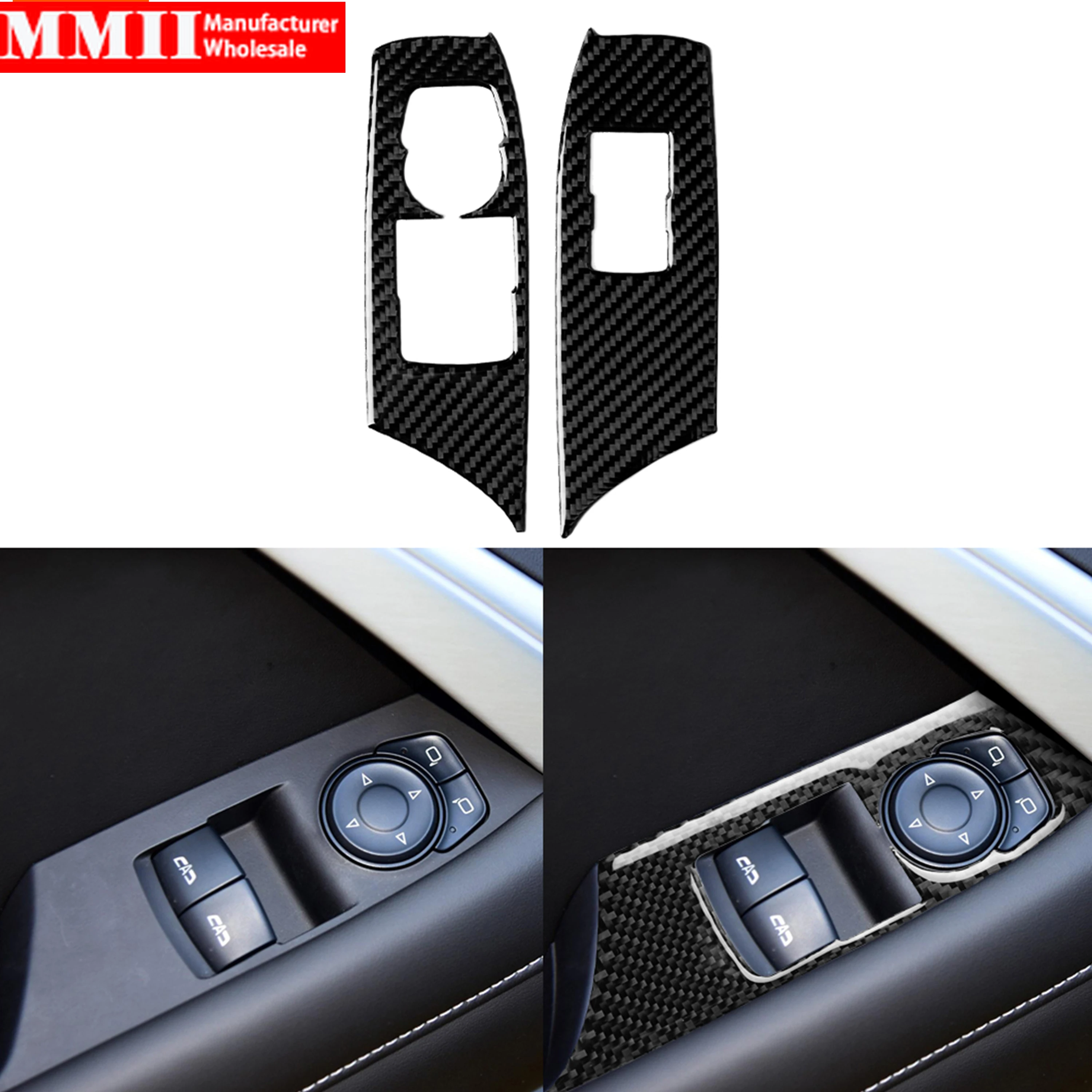 

For Chevrolet Camaro 2016 2017 2018 2019 Window Lift Switch Button Panel Car Accessories for Camaro Carbon Fiber Interior Cover