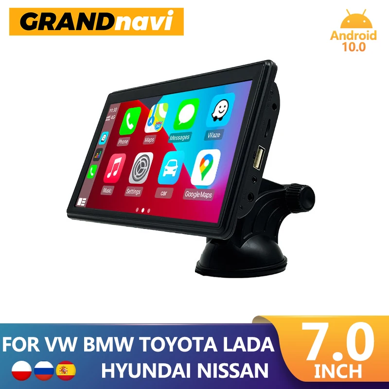 grnadnavi 7 inch universal wireless carplay android auto car radio for vw nissan toyota honda kia hyundai multimedia autoradio free global shipping
