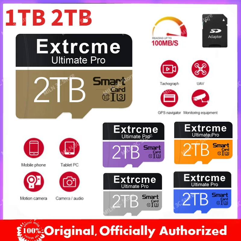 Высокоскоростная карта памяти 10, флэш-карта SD A2 U3, 1 ТБ, высокоскоростная, для телефонов/камер/переключателей